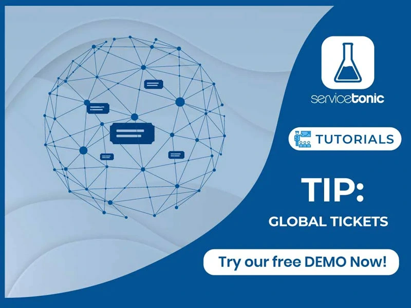 Global ticket overview dashboard in ITSM software