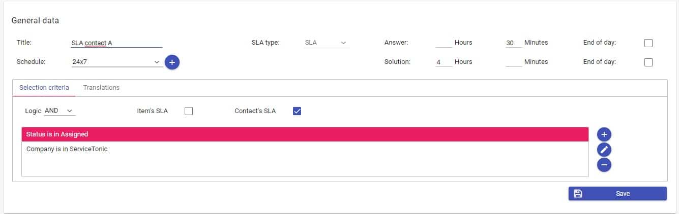 General data sla contact