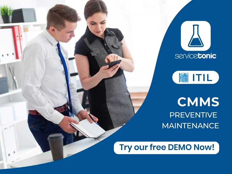CMMS maintenance module in ITSM interface