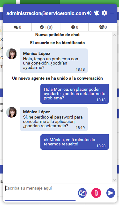 Chat help desk servicetonic