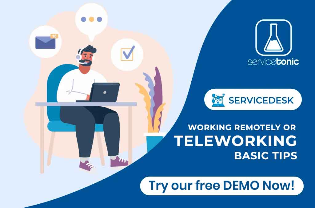 Working remotely or teleworking Basic Tips ServiceTonic