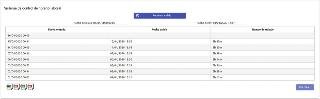 Registro horario con servicetonic