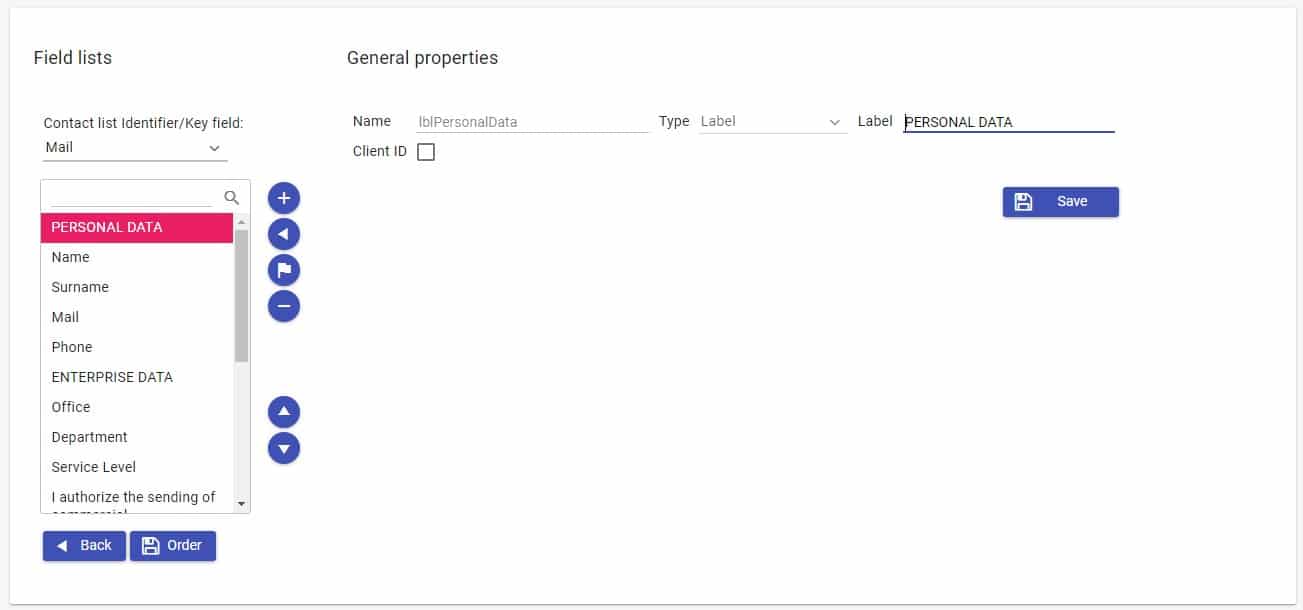 Field list Field list
