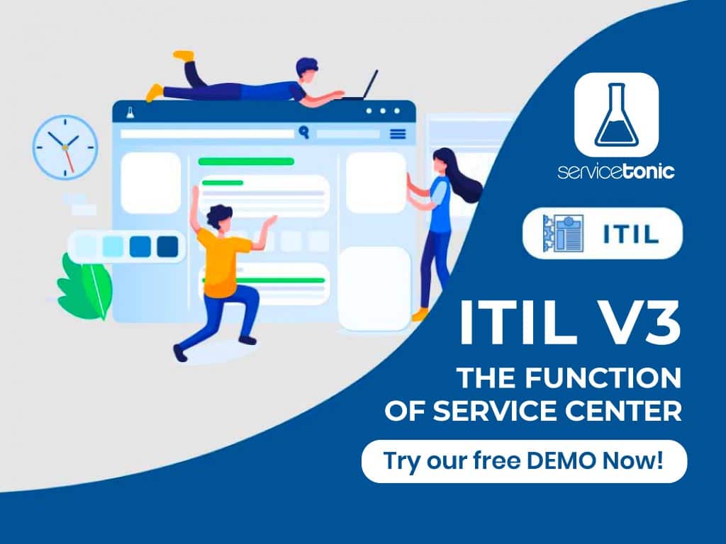 ITIL v3 function center overview in ITSM