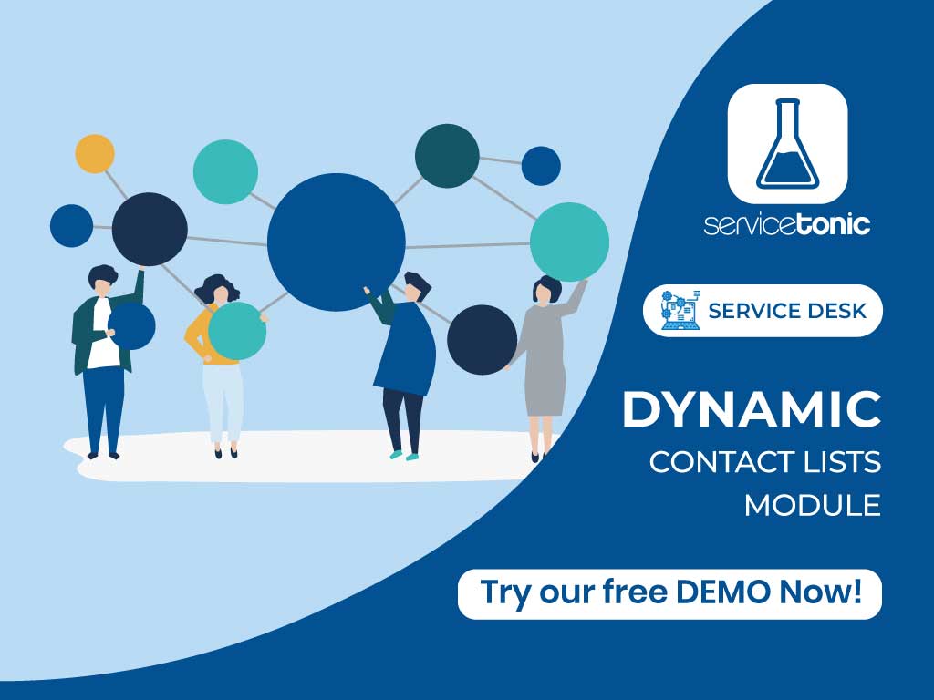 Dynamic contact list module in ITSM software