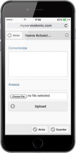 ServiceTonic mobile new action