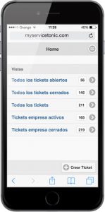 ServiceTonic mobile view
