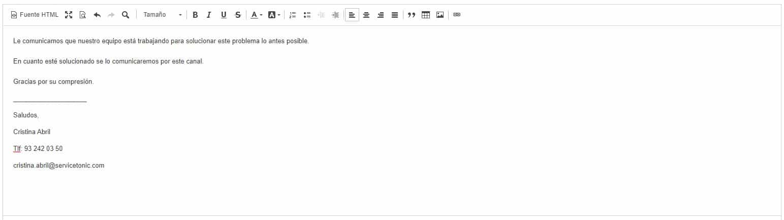 Añadir firma en ticket Añadir firma en ticket