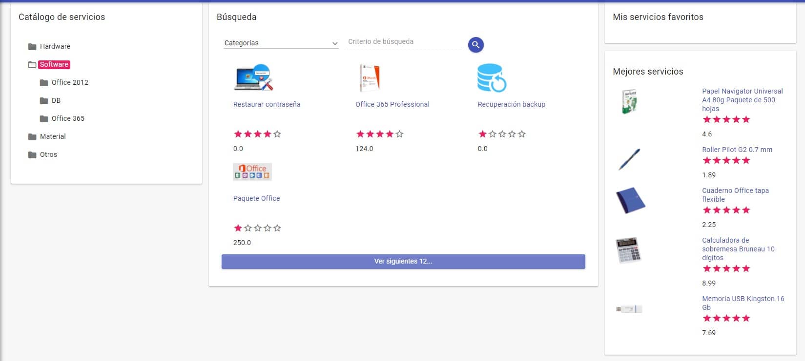 solicitud de servicio catálogo de servicios servicetonic