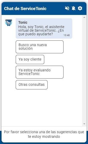 chatbot en la web