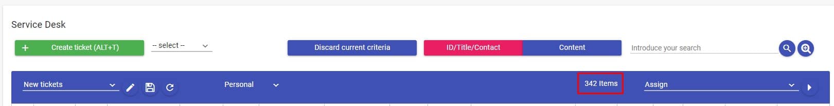 Service desk visbility personal Service desk visbility personal