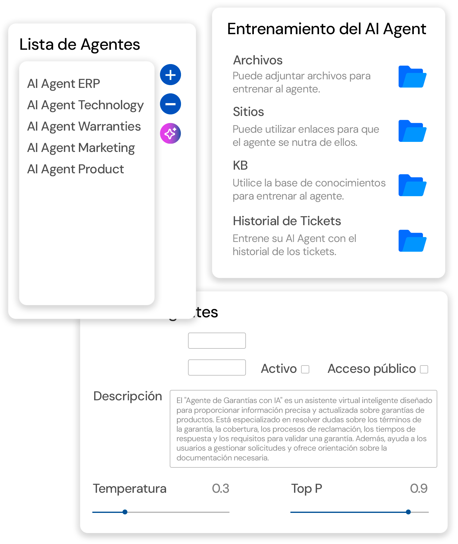 Entrenamiento AI Agents AI Agents en software de Help Desk
