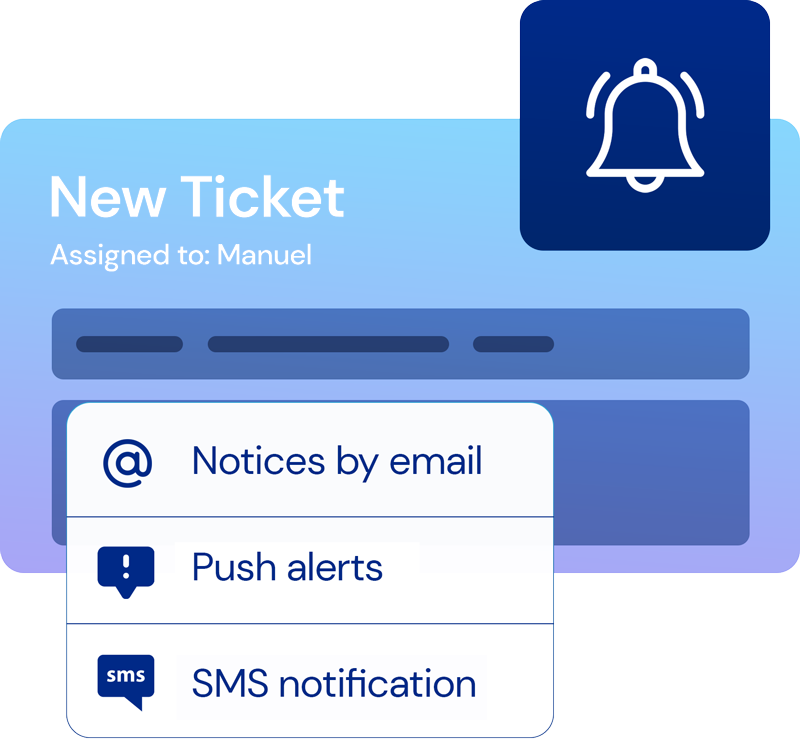 Notifications in ServiceTonic Notifications in ServiceTonic