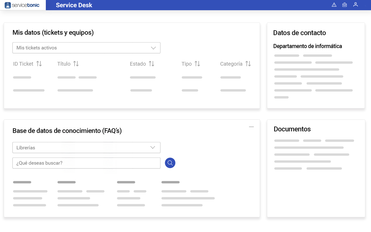 Portal de usuario para clientes