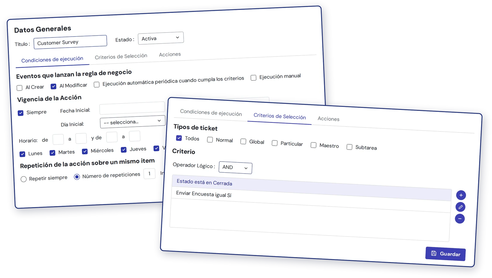 Funcionalidades Help Desk Reglas negocio