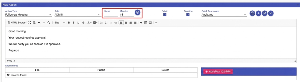 Resolution time metric