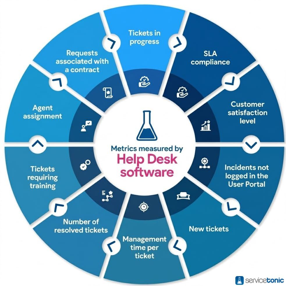 Metrics measured by help desk software