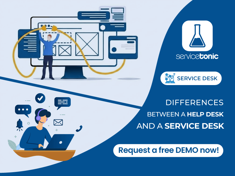 Differences between service desk vs helpdesk