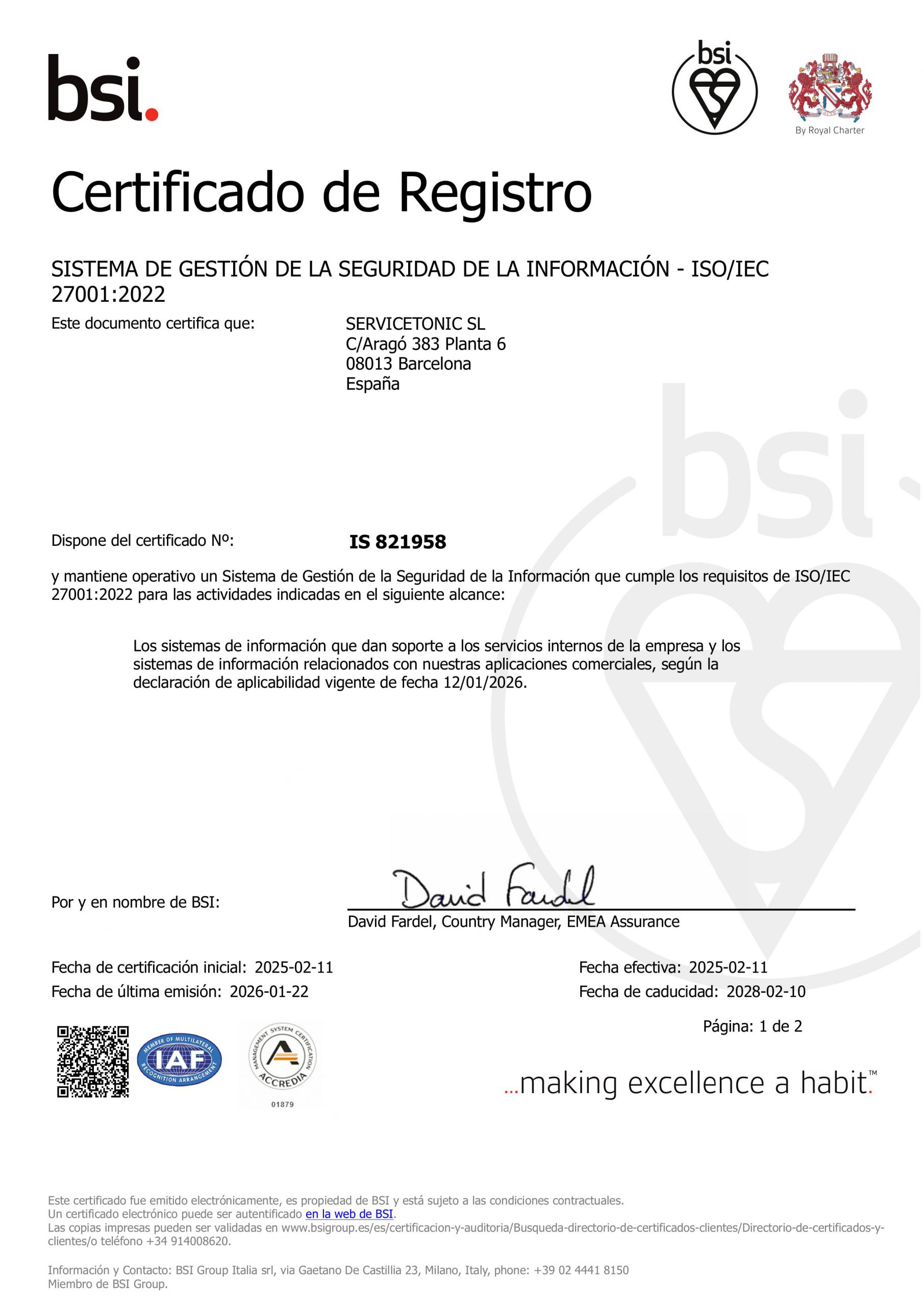 Certificado de registro