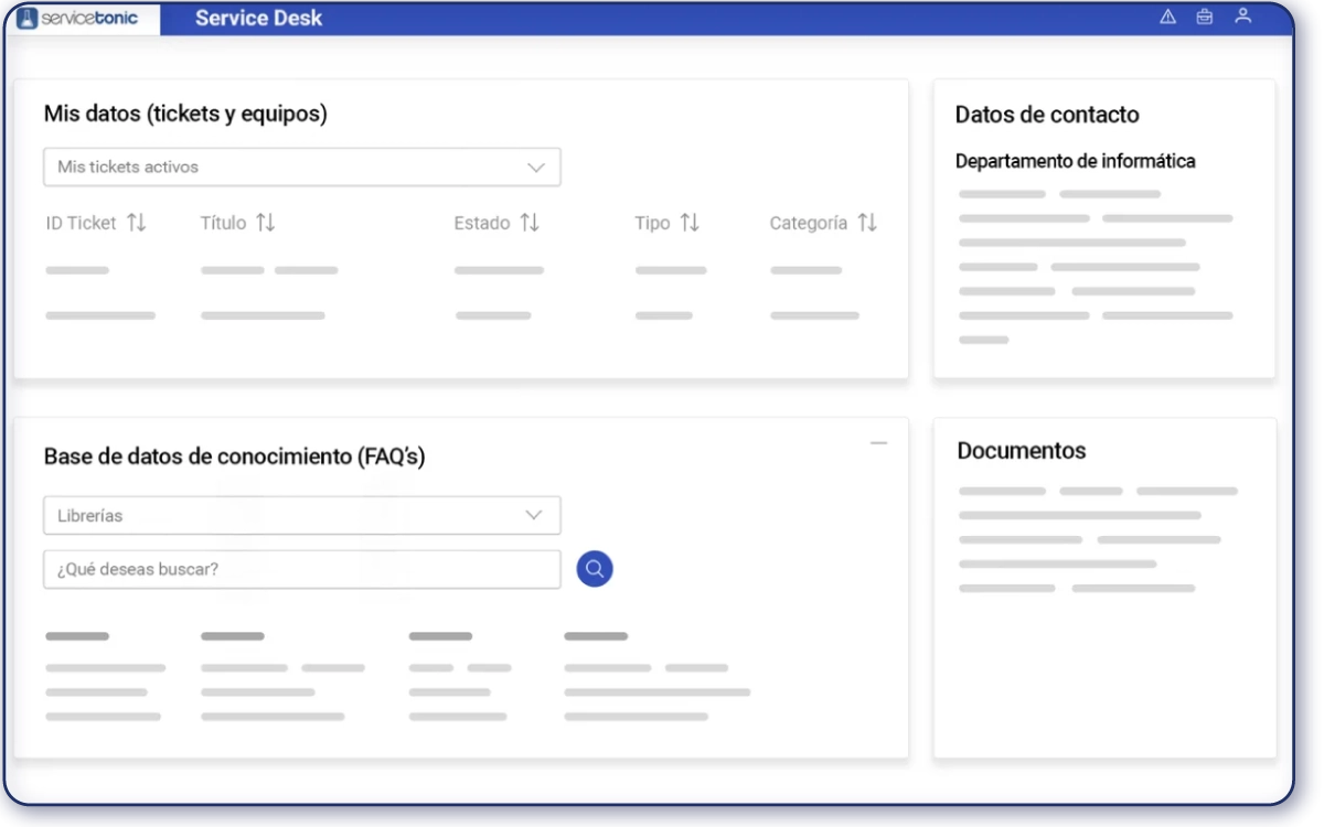 Portal Autoservicio ServiceTonic