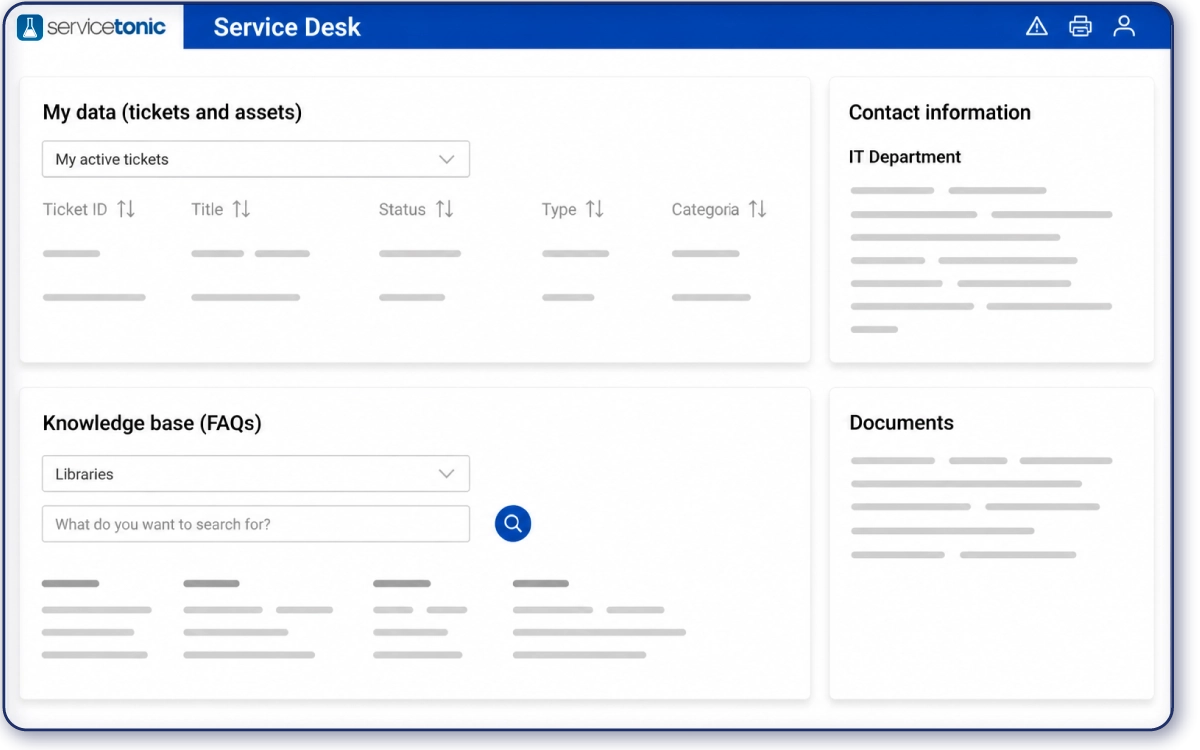 self-service portal