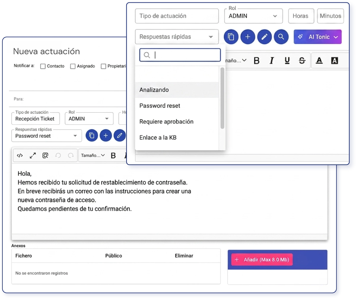 Respuestas Rápidas ServiceTonic