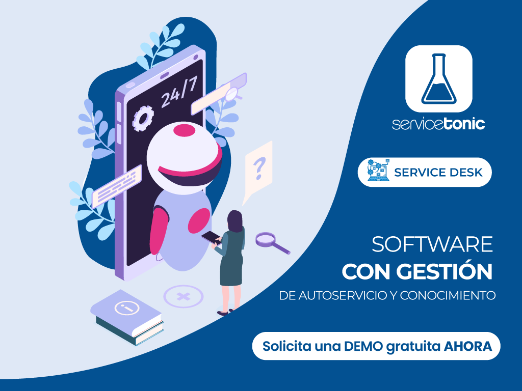 software de gestión de servicios que facilita el autoservicio y el conocimiento