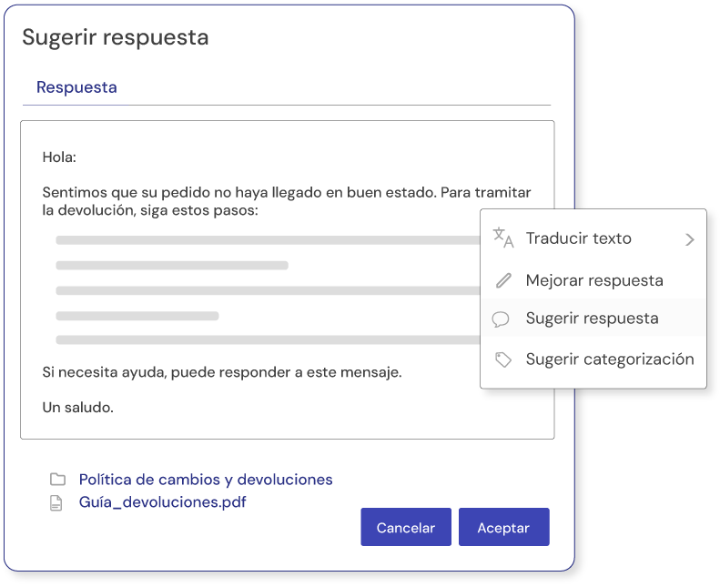 Soporte con IA en ecommerce