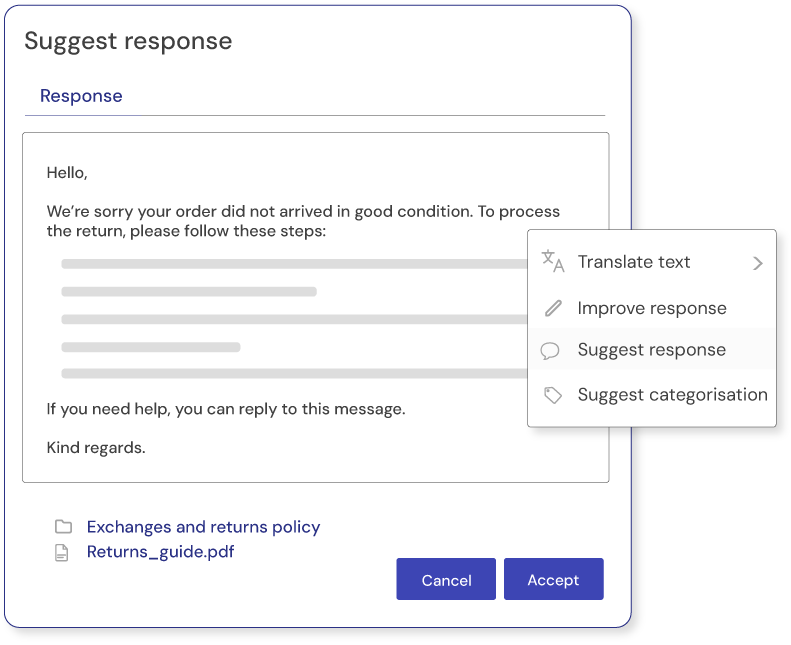 AI-powered eCommerce support AI-powered eCommerce support